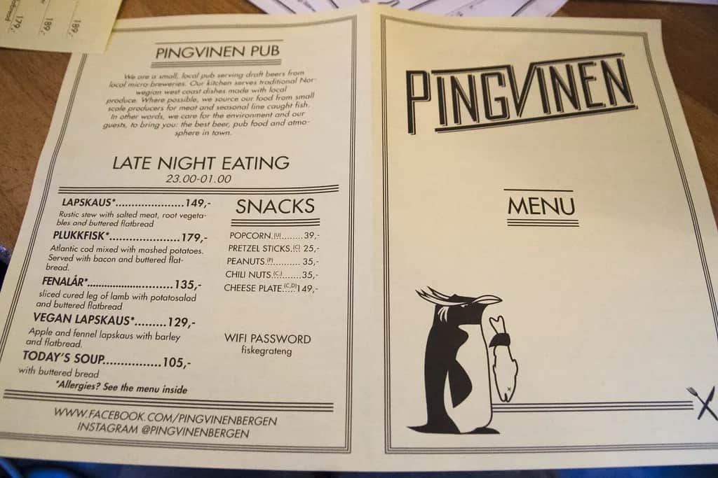 Aktualne menu baru Pingwin w Wyszkowie: wszystkie ceny i godziny otwarcia