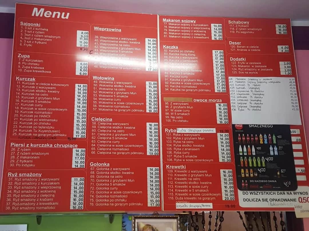 Chinczyk Partyzantów Gdańsk: menu, godziny otwarcia i dostawa na telefon